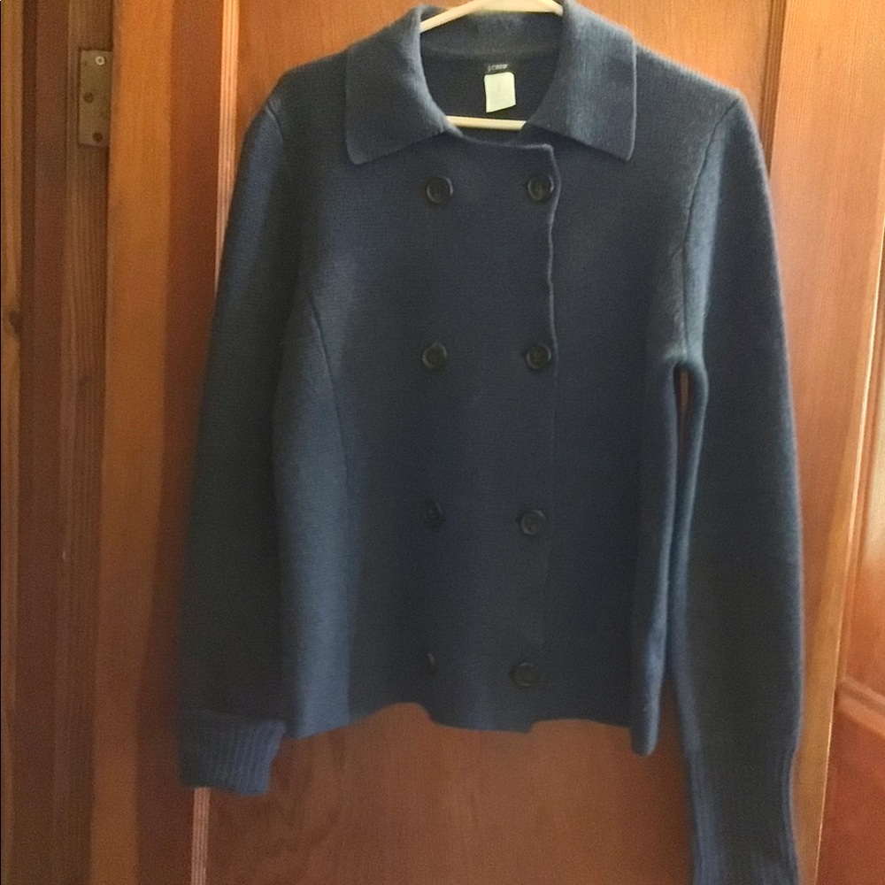 J. Crew lambs wool, double-breasted sweater